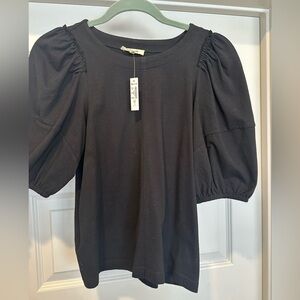 Madewell Black Puff Sleeve Blouse